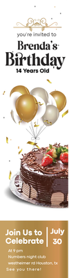 Custom Outdoor Yard Signs Multiple Sizes Brenda's 14th Birthday