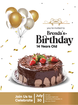 Custom Outdoor Yard Signs Multiple Sizes Brenda's 14th Birthday