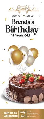 Custom Outdoor Yard Signs Multiple Sizes Brenda's 14th Birthday