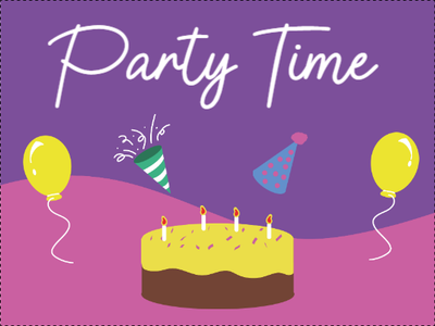 Custom Outdoor Yard Signs Multiple Sizes Party Time