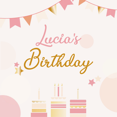 Custom Outdoor Yard Signs Multiple Sizes Lucia's Birthday