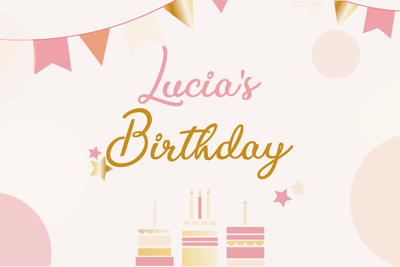 Custom Outdoor Yard Signs Multiple Sizes Lucia's Birthday