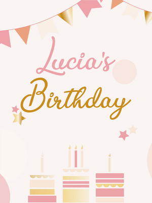 Custom Outdoor Yard Signs Multiple Sizes Lucia's Birthday