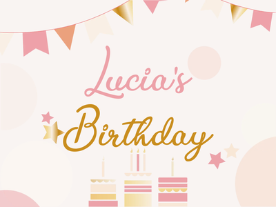 Custom Outdoor Yard Signs Multiple Sizes Lucia's Birthday