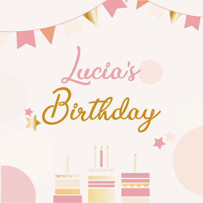 Custom Outdoor Yard Signs Multiple Sizes Lucia's Birthday