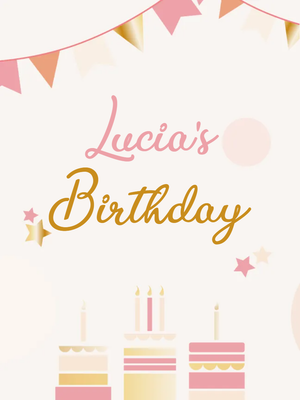 Custom Outdoor Yard Signs Multiple Sizes Lucia's Birthday