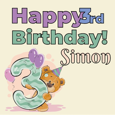 Custom Outdoor Yard Signs Multiple Sizes Simon's 3rd Birthday