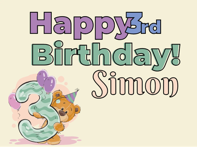 Custom Outdoor Yard Signs Multiple Sizes Simon's 3rd Birthday