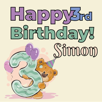 Custom Outdoor Yard Signs Multiple Sizes Simon's 3rd Birthday
