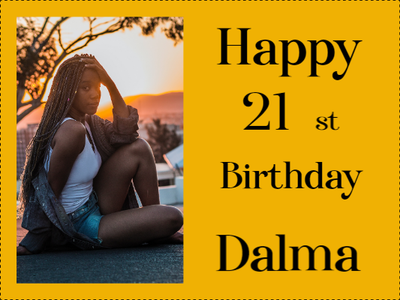 Custom Outdoor Yard Signs Multiple Sizes Happy 21st Birthday