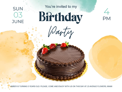 Custom Outdoor Yard Signs Multiple Sizes Birthday Invitation