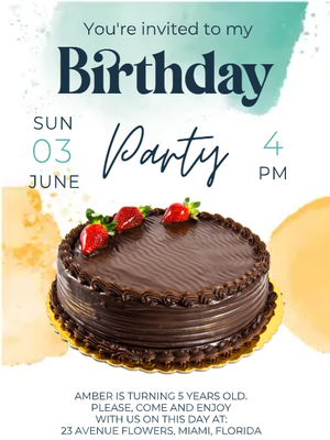 Custom Outdoor Yard Signs Multiple Sizes Birthday Invitation