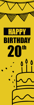 Custom Outdoor Yard Signs Multiple Sizes  Happy  20th Birthday