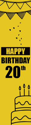 Custom Outdoor Yard Signs Multiple Sizes  Happy  20th Birthday