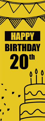 Custom Outdoor Yard Signs Multiple Sizes  Happy  20th Birthday