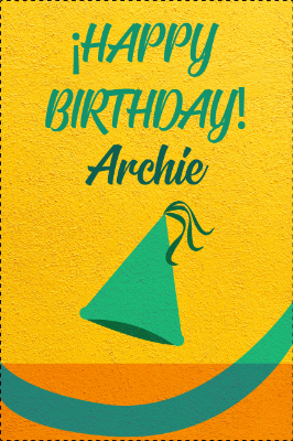 Custom Outdoor Yard Signs Multiple Sizes Happy Birthday Archie