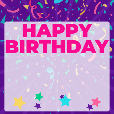 Custom Outdoor Yard Signs Multiple Sizes Colorful Birthday Confetti