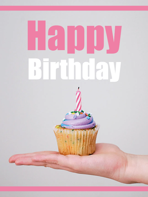 Custom Outdoor Yard Signs Multiple Sizes Birthday Cupcake