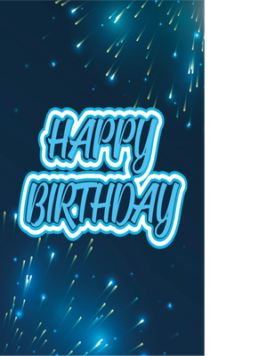 Custom Outdoor Yard Signs Multiple Sizes Happy Birthday Fireworks