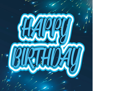 Custom Outdoor Yard Signs Multiple Sizes Happy Birthday Fireworks