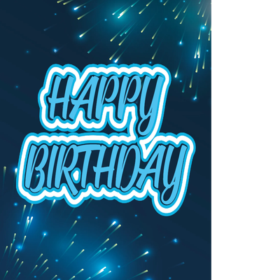 Custom Outdoor Yard Signs Multiple Sizes Happy Birthday Fireworks