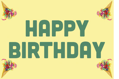 Custom Outdoor Yard Signs Multiple Sizes Happy Birthday Confetti
