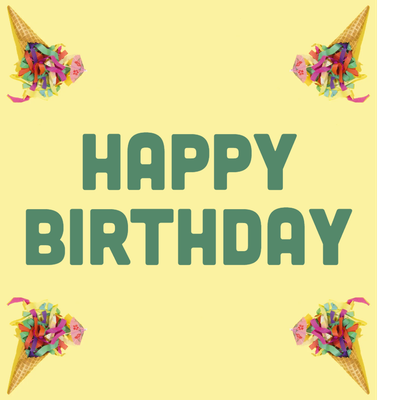 Custom Outdoor Yard Signs Multiple Sizes Happy Birthday Confetti