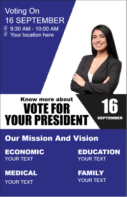 Custom Business Flyers Multiple Sizes Vote President