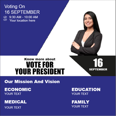 Custom Business Flyers Multiple Sizes Vote President