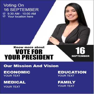 Custom Business Flyers Multiple Sizes Vote President