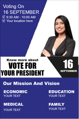 Custom Business Flyers Multiple Sizes Vote President