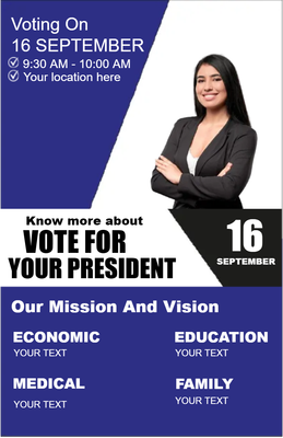 Custom Business Flyers Multiple Sizes Vote President