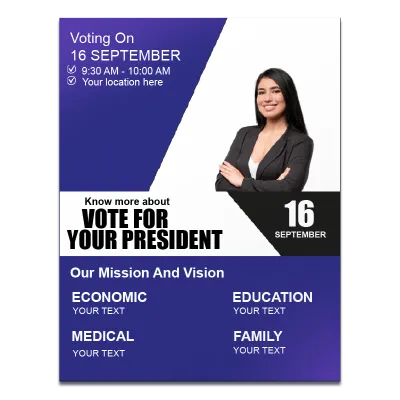 Custom Business Flyers Multiple Sizes Vote President