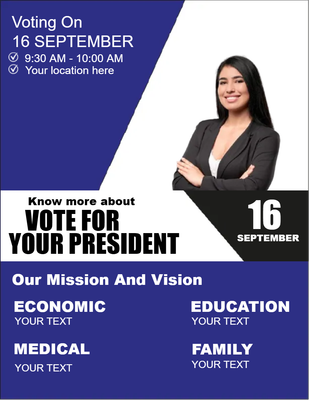 Custom Business Flyers Multiple Sizes Vote President