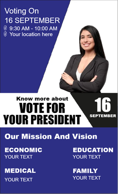 Custom Business Flyers Multiple Sizes Vote President