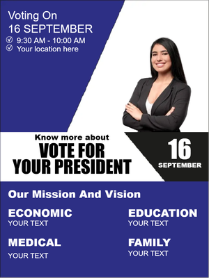 Custom Business Flyers Multiple Sizes Vote President