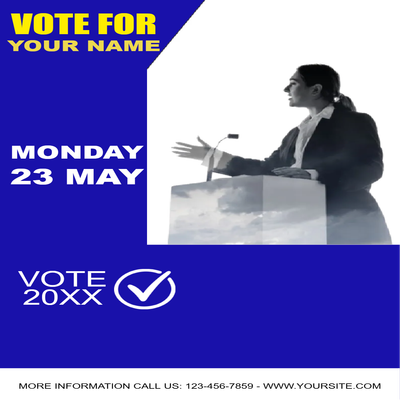 Custom Business Flyers Multiple Sizes Vote Speech
