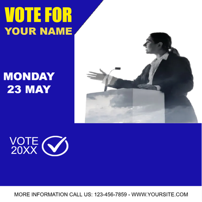 Custom Business Flyers Multiple Sizes Vote Speech