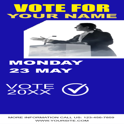 Custom Business Flyers Multiple Sizes Vote Speech