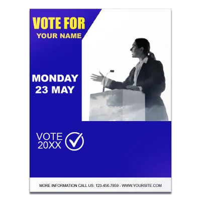 Custom Business Flyers Multiple Sizes Vote Speech