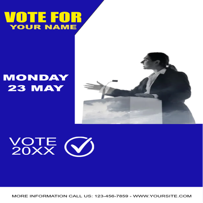 Custom Business Flyers Multiple Sizes Vote Speech