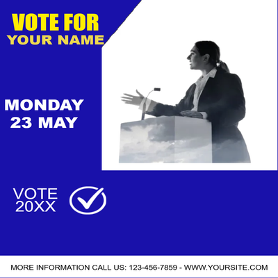 Custom Business Flyers Multiple Sizes Vote Speech