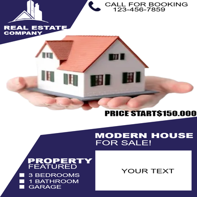 Custom Business Flyers Multiple Sizes Modern House