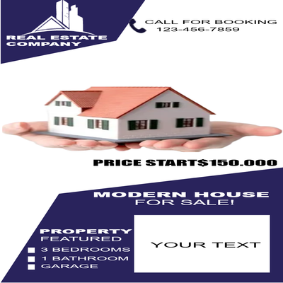 Custom Business Flyers Multiple Sizes Modern House