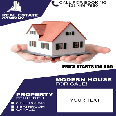 Custom Business Flyers Multiple Sizes Modern House