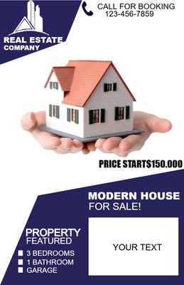 Custom Business Flyers Multiple Sizes Modern House