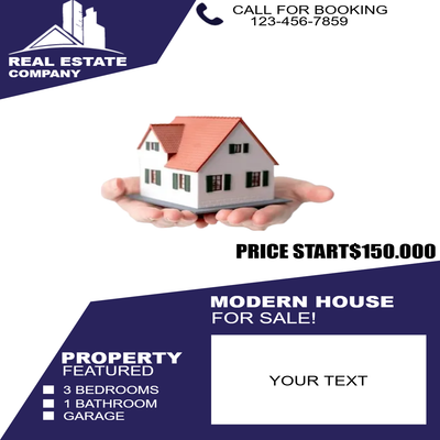 Custom Business Flyers Multiple Sizes Modern House