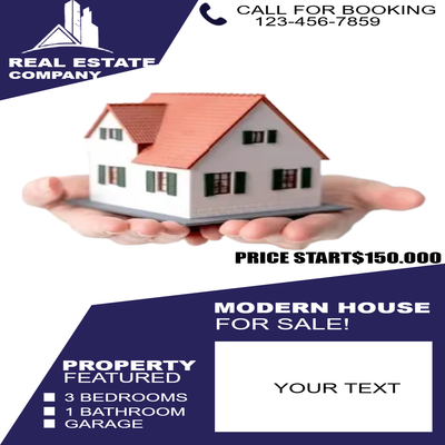 Custom Business Flyers Multiple Sizes Modern House