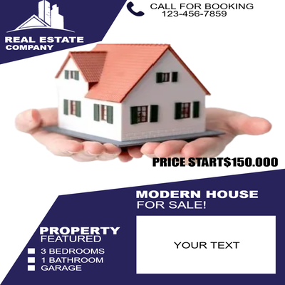Custom Business Flyers Multiple Sizes Modern House