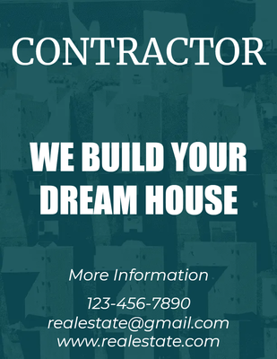 Custom Business Flyers Multiple Sizes Contractor House